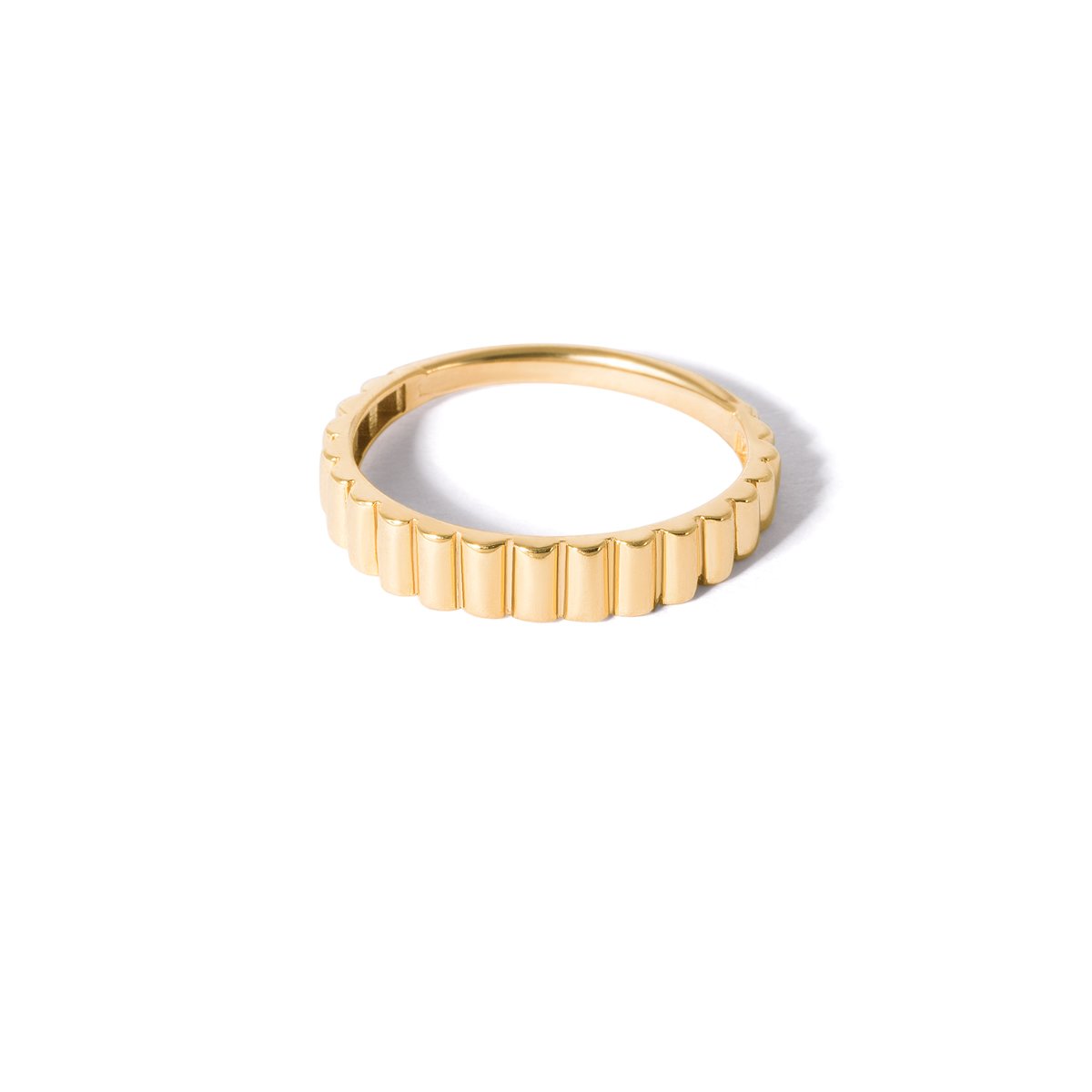Rima narrow rectangular gold ring g