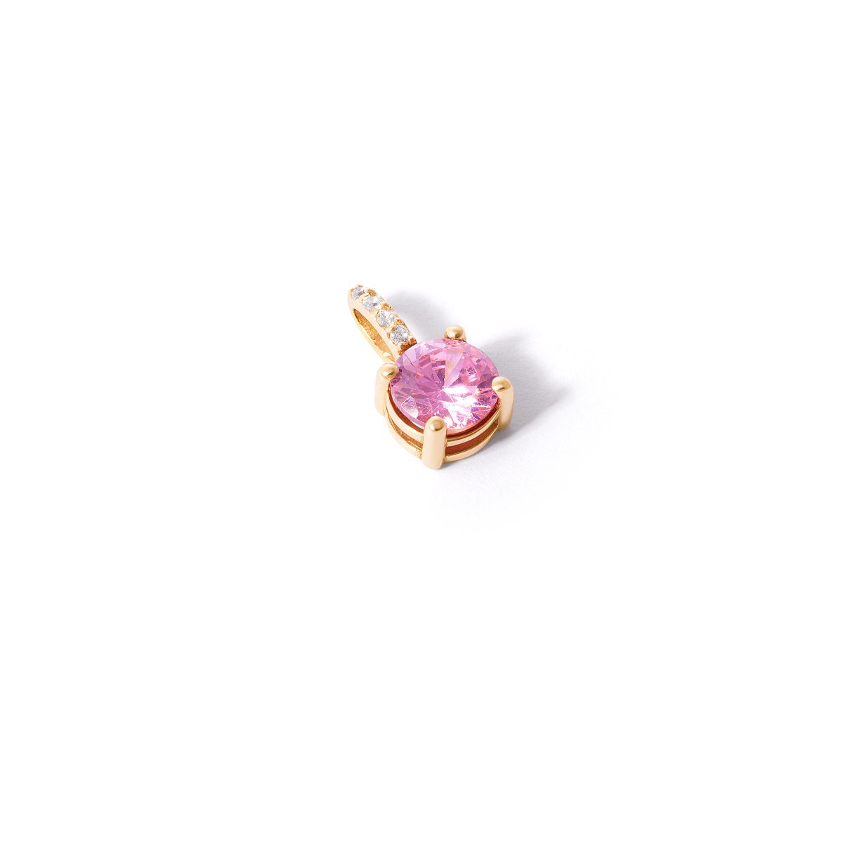 Rira pink circle gold pendant gg