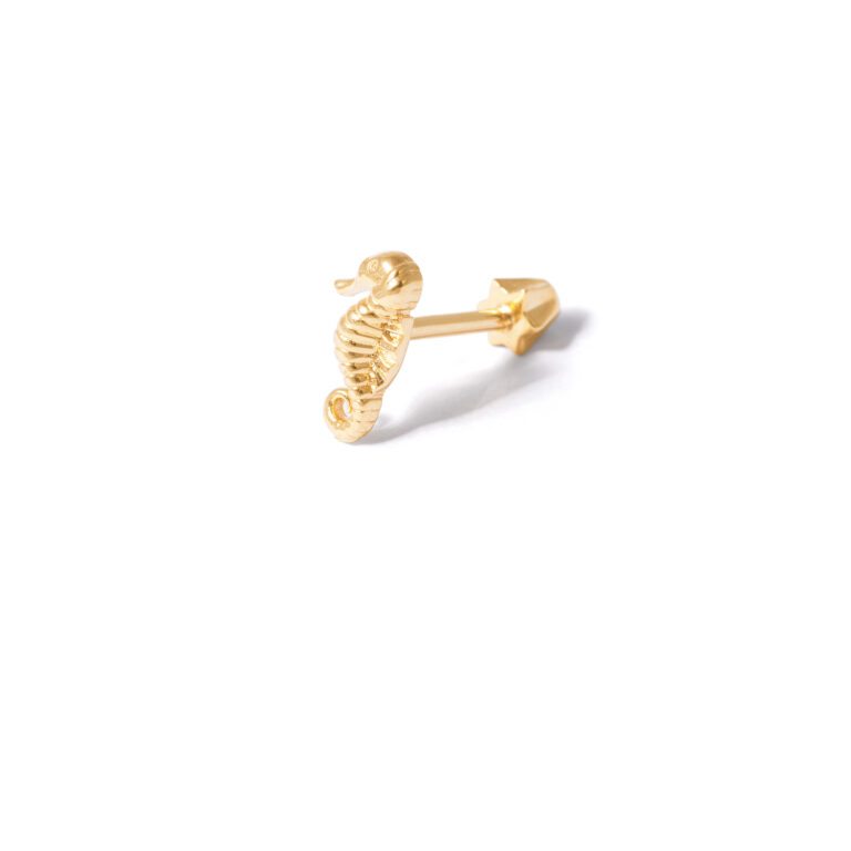 Seahorse gold piercing g