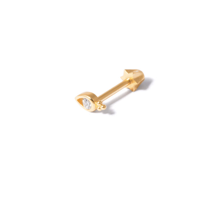 Teardrop gold piercing g