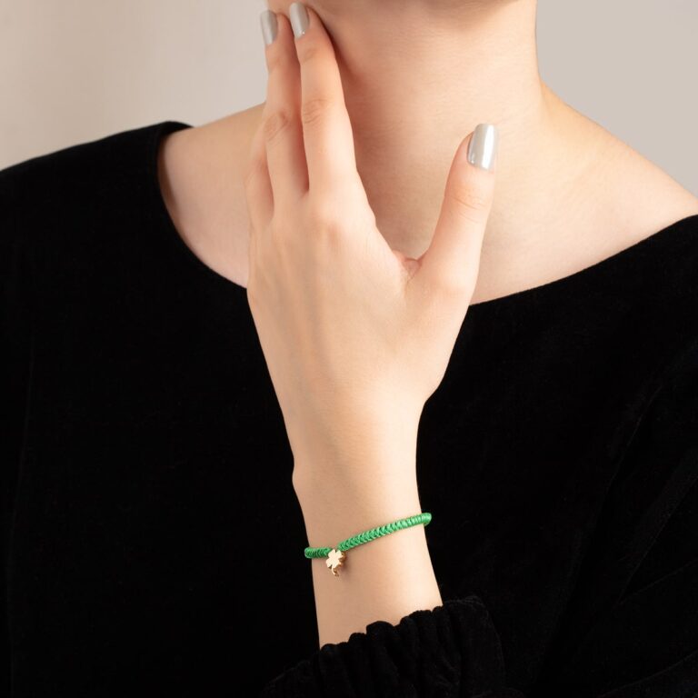 دستبند طلا بافت شبدر - تصویر 3