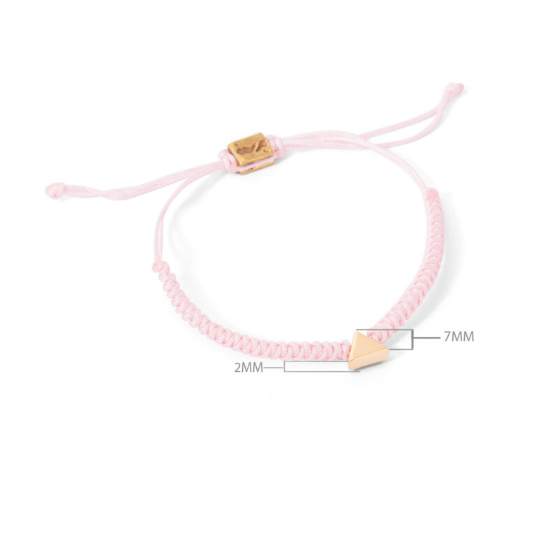 دستبند طلا بافت مثلث - تصویر 4