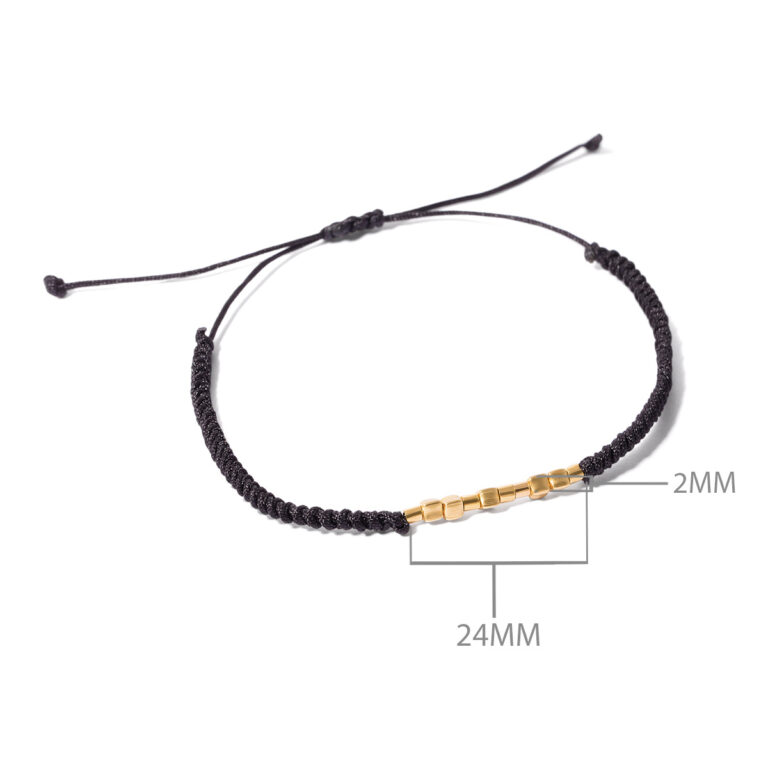 دستبند طلا بافت مکعب و استوانه - تصویر 3