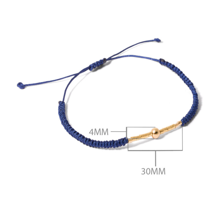 دستبند طلا بافت گوی و استوانه - تصویر 3