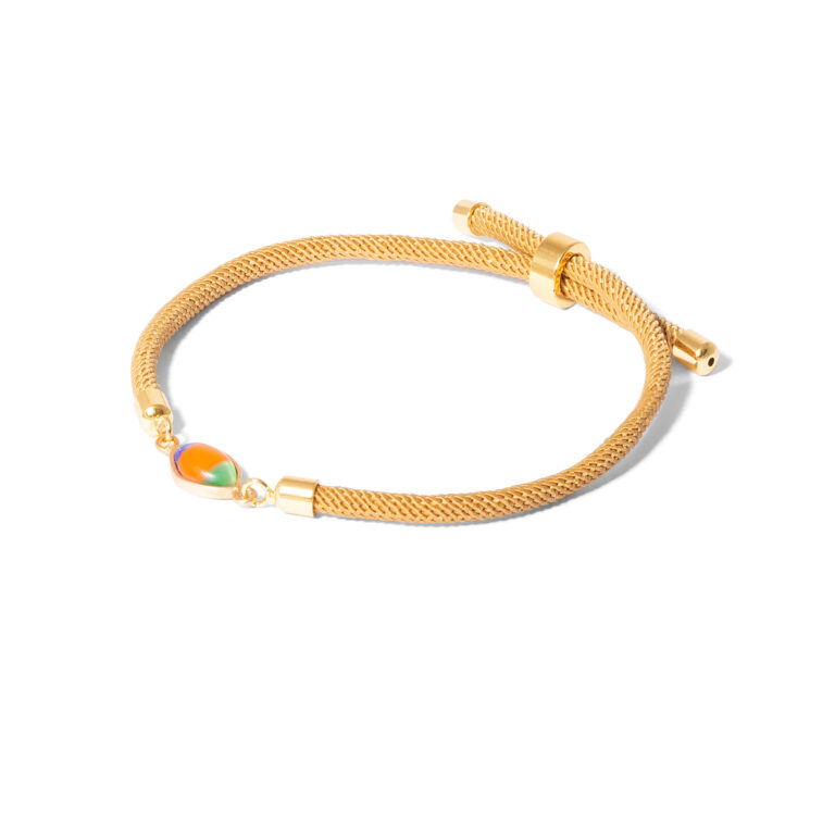 دستبند طلا بافت مهسان کرم