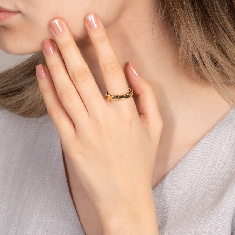 انگشتر طلا شیار دار لامیا - تصویر 3