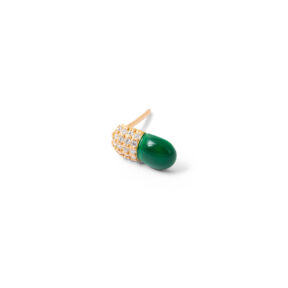 Amoxi capsule single lobe gold earrings g