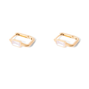 Avan rectangular gold hoop earrings g