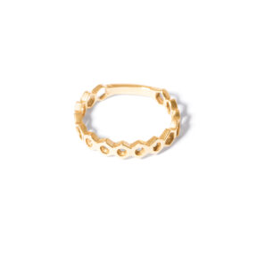 Beehive gold ring g