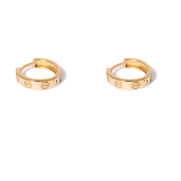 Cartier gold hoop earrings g