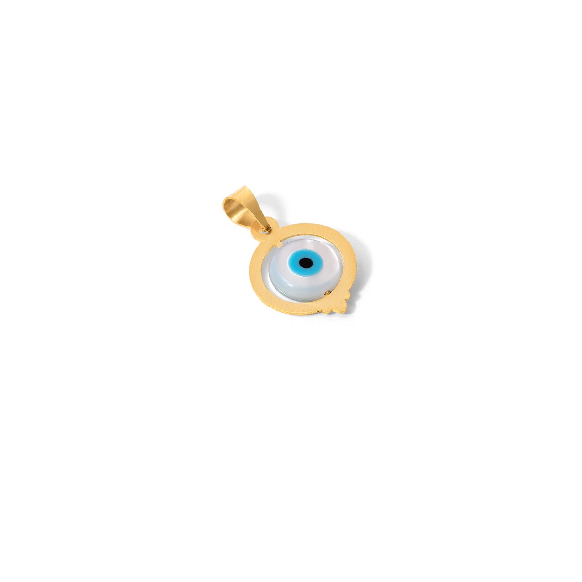 Circle eye gold pendant g