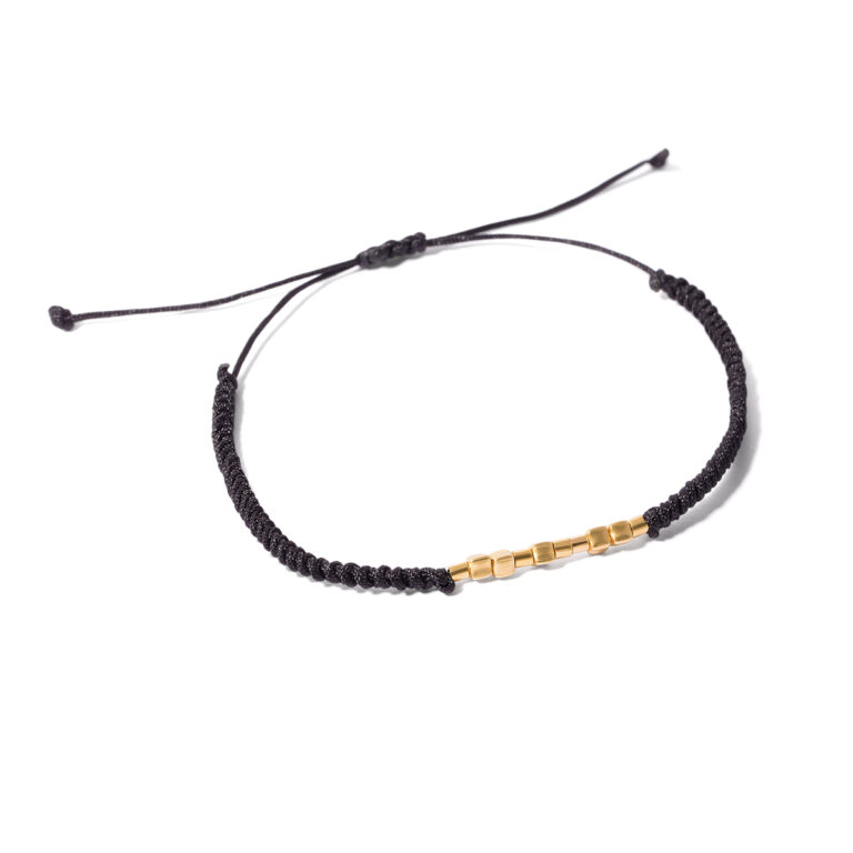 Cube and cylinder texture gold bracelet g