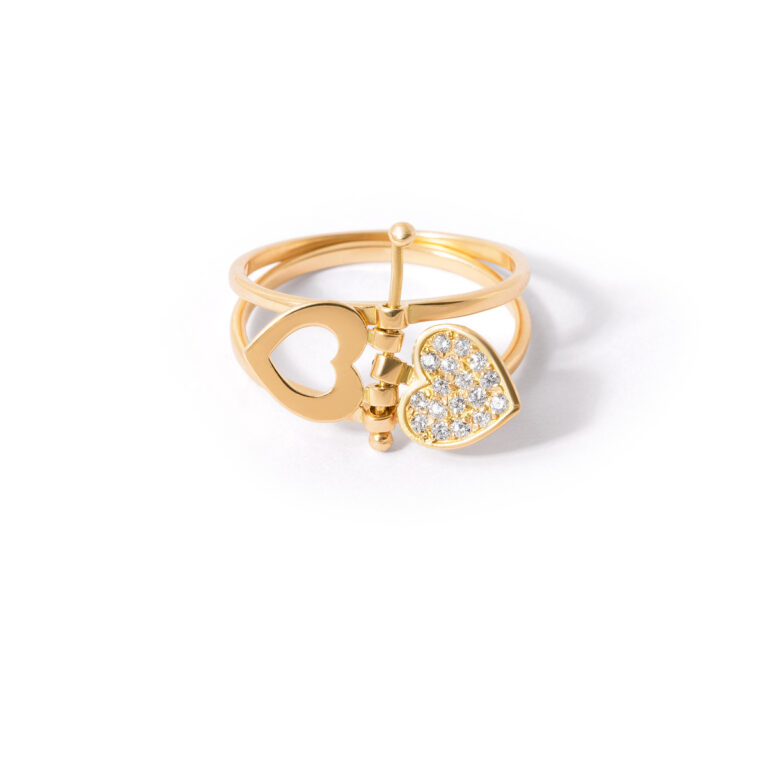 Delasa heart gold ring g