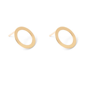 Empty circle gold earrings G