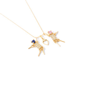 Girl and boy mannequin gold necklace g