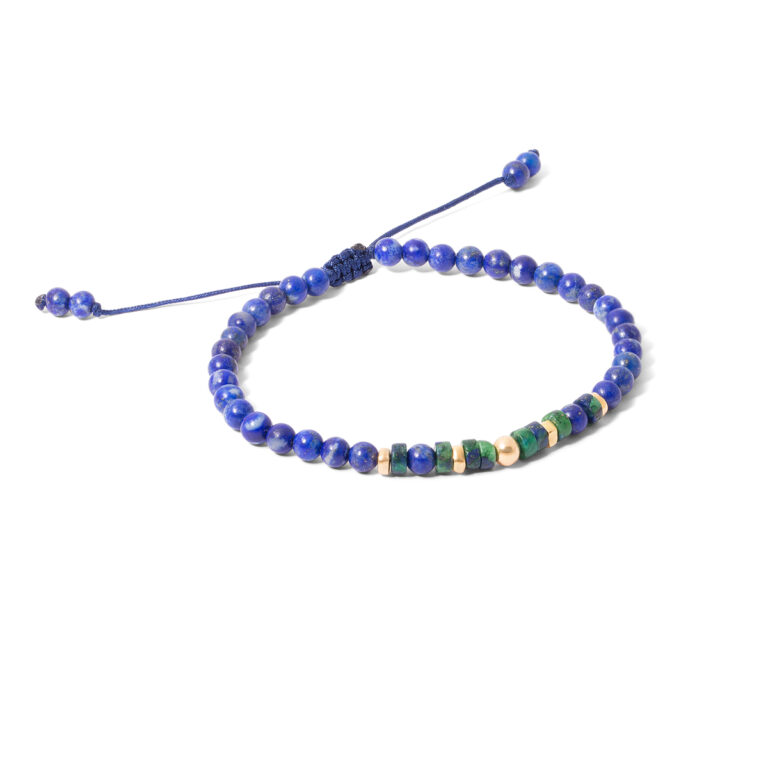 Gold bracelet with spheres and beads g