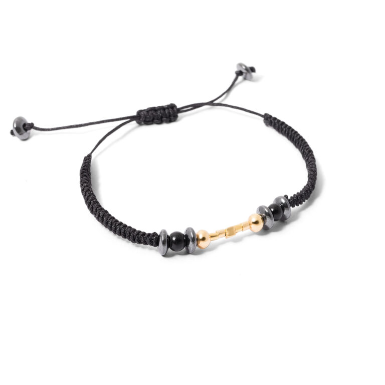 Gold bracelet with spherical and cylindrical texture g