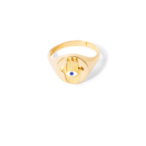 Hamsa hand gold ring g