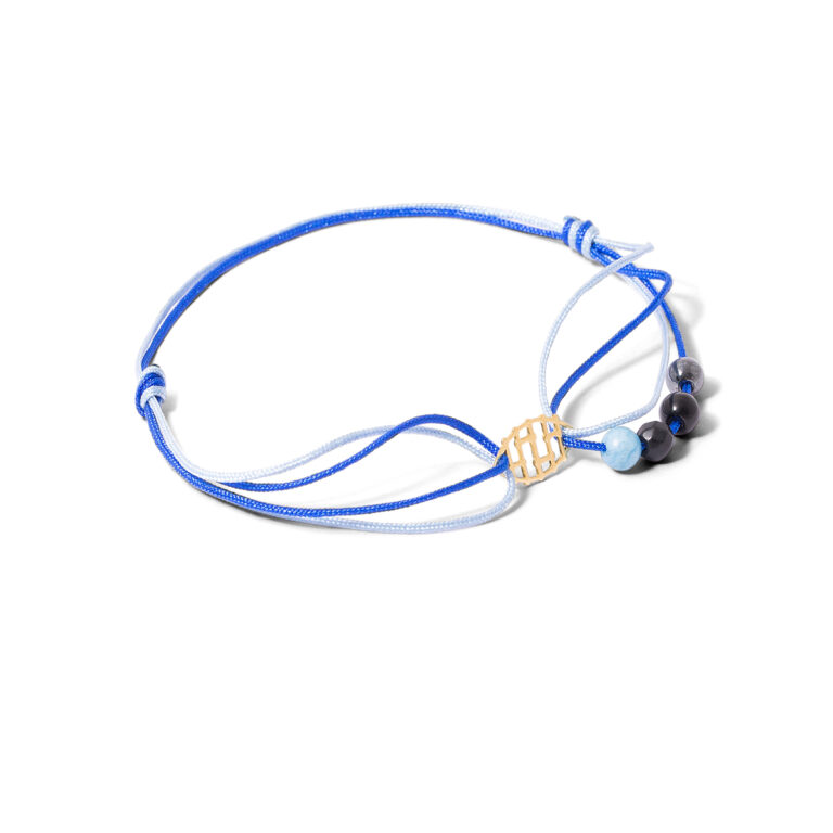 Harmonic oval weave gold bracelet g