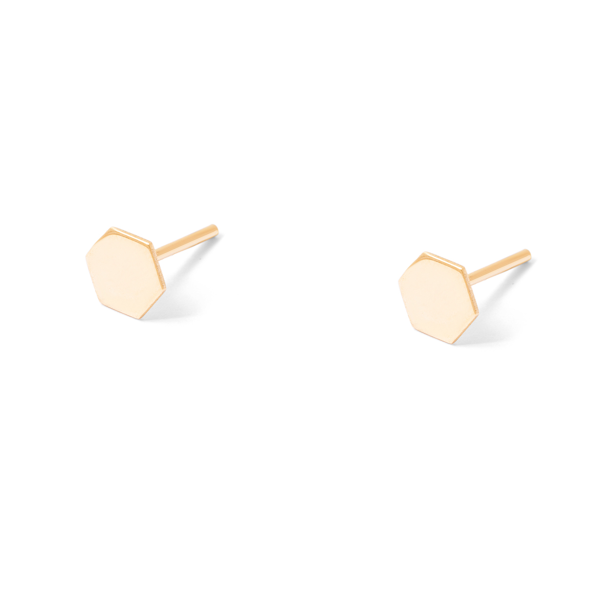 Hexagon gold earrings G