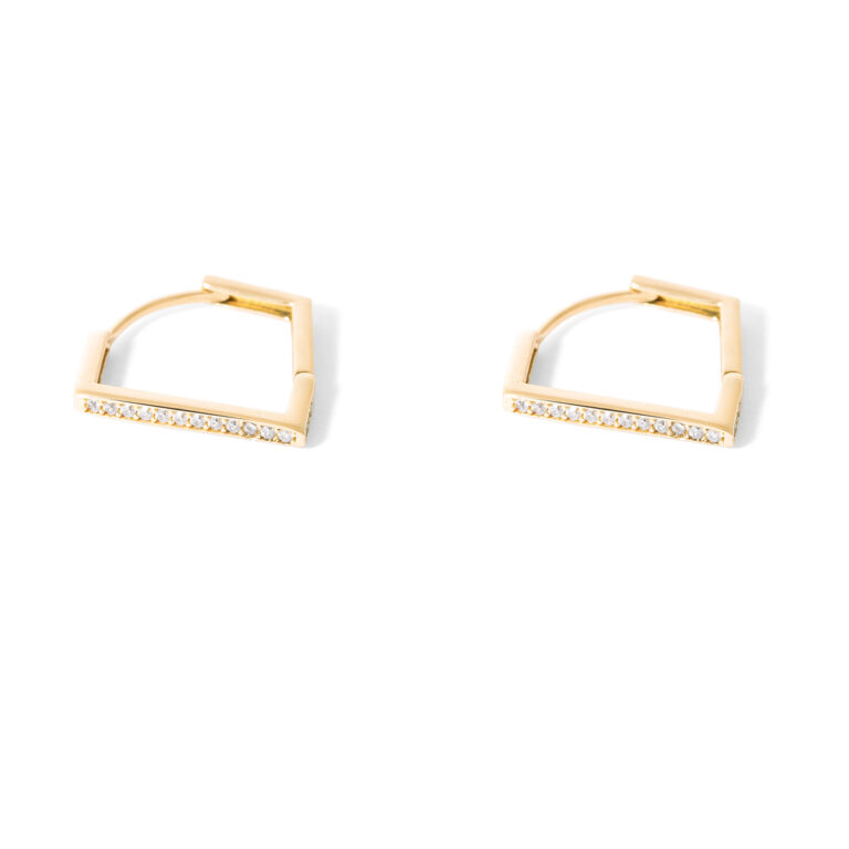 Kite hoop gold earrings g