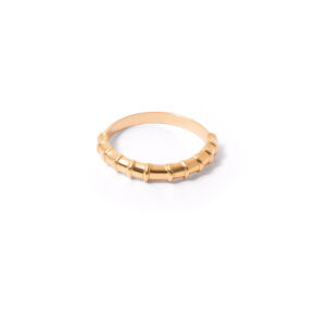 Lamia narrow fluted gold ring g