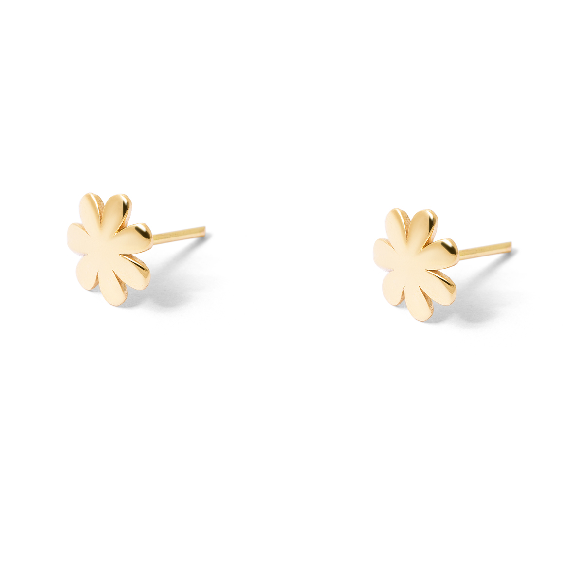 Oriental flower gold earrings G