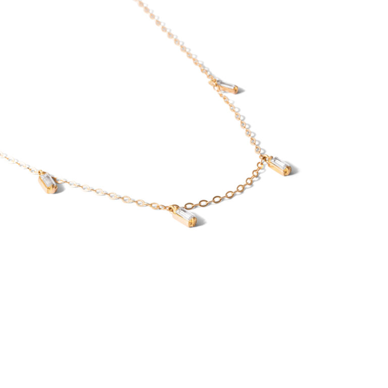 Soda baguette gold necklace g