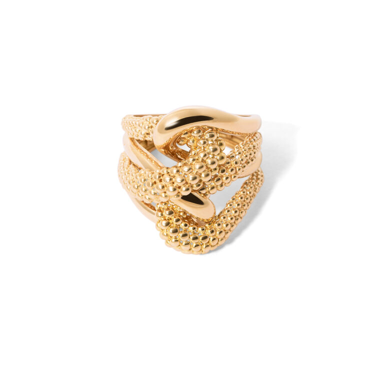 Spiral gold ring g