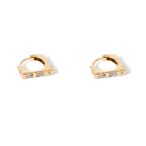 Tatiana square hoop gold earrings g