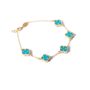 Vancliffe blue chain gold bracelet g