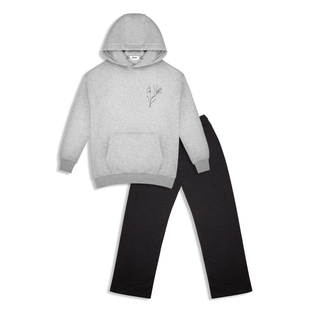 ست هودی و شلوار گل