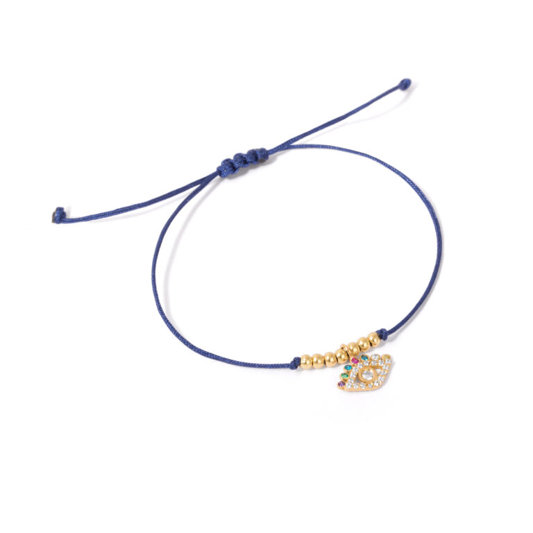 دستبند طلا بافت چشم رومیسا