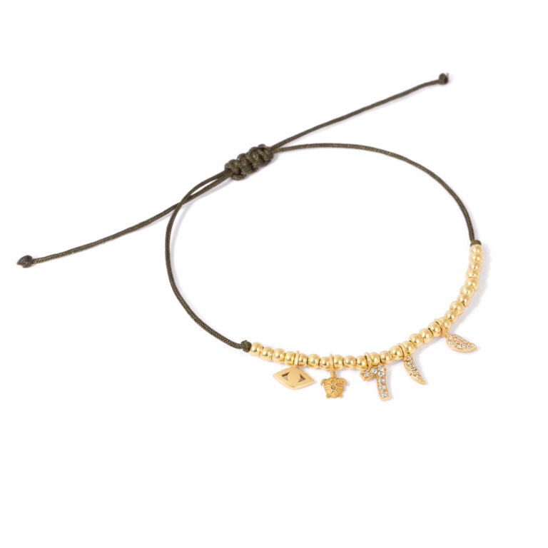 Mersana ball weave gold bracelet g