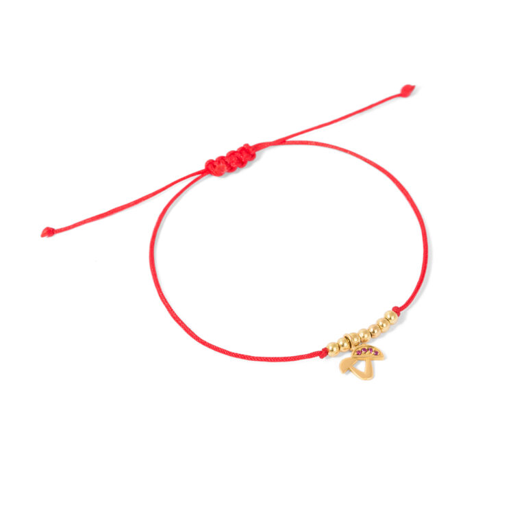 Mushroom woven gold bracelet g