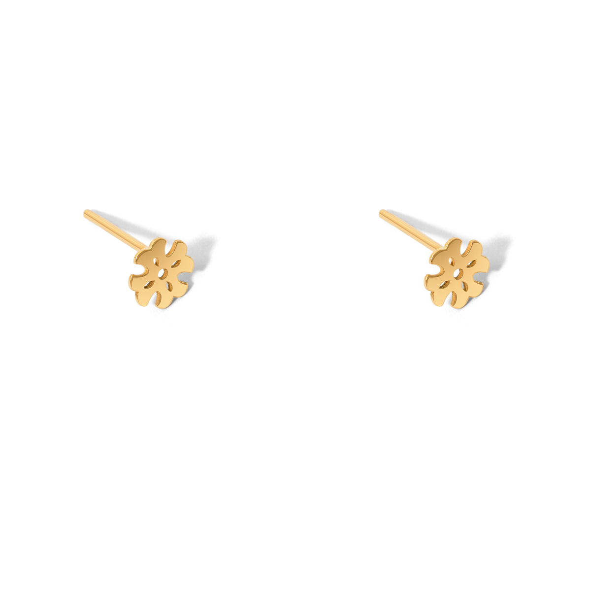 Clover flower gold earrings g
