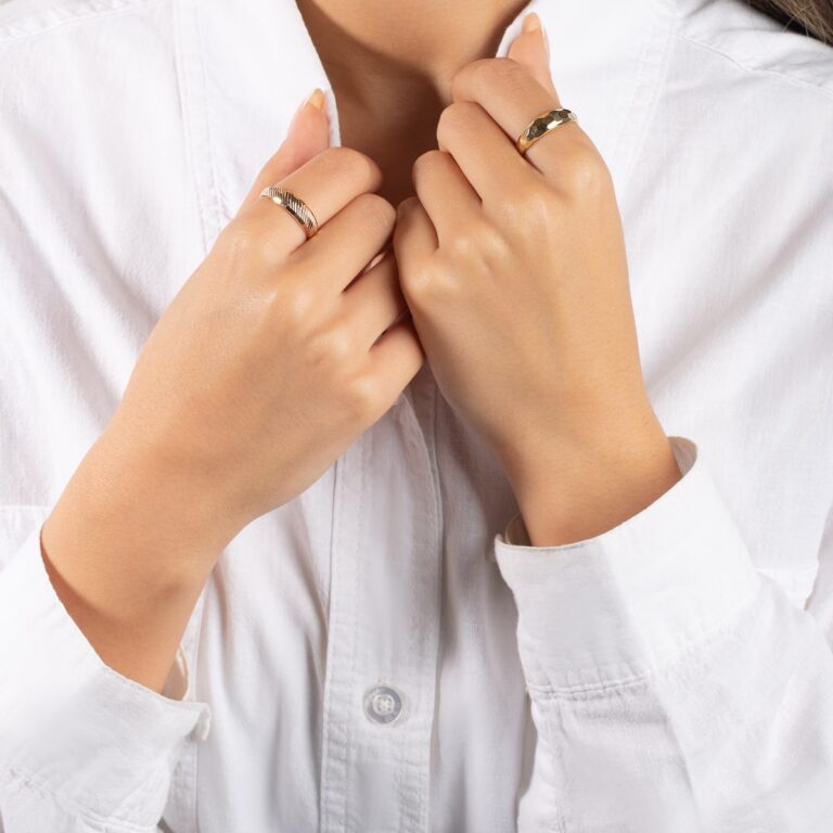 انگشتر طلا دامله پولکی - تصویر 3