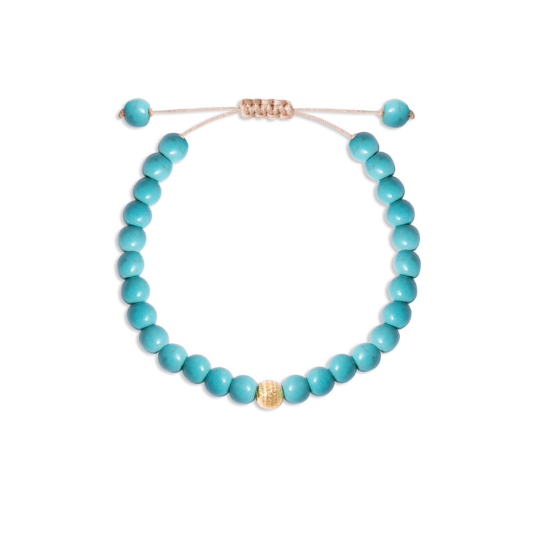 دستبند طلا سنگی گوی لیو - تصویر 3