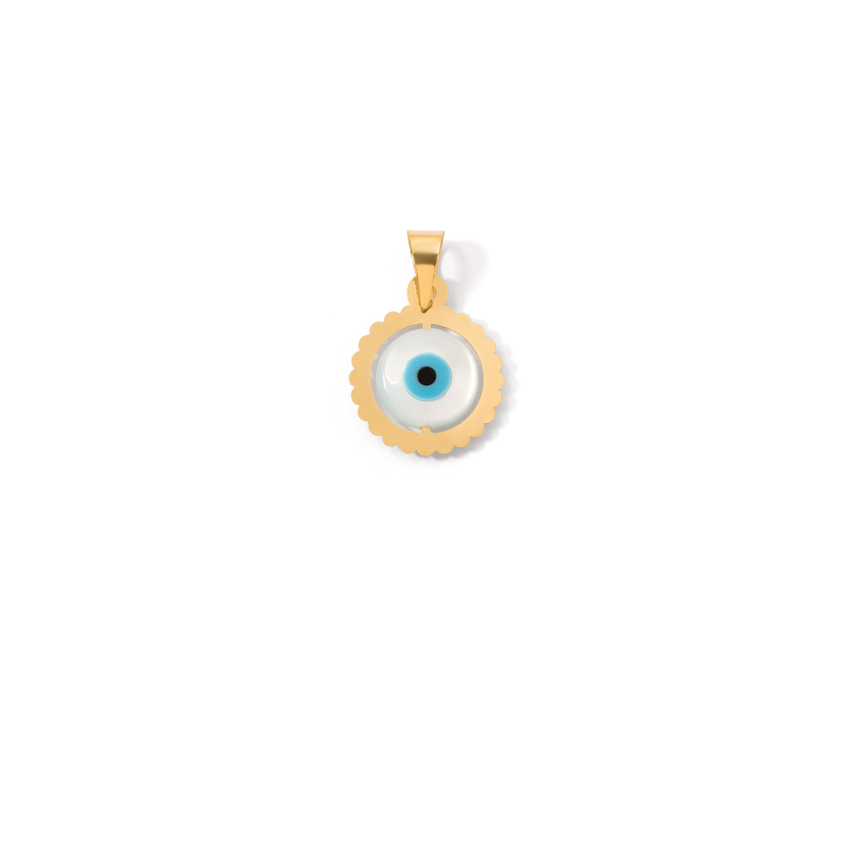 Gold eye pendant g