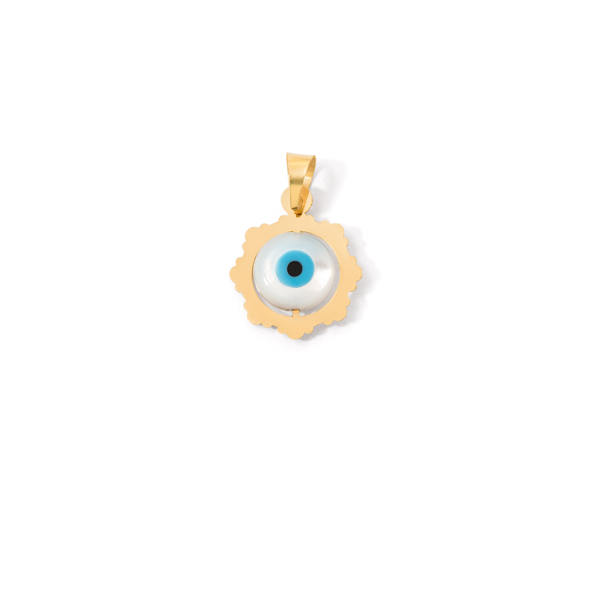 Gold eye pendant g