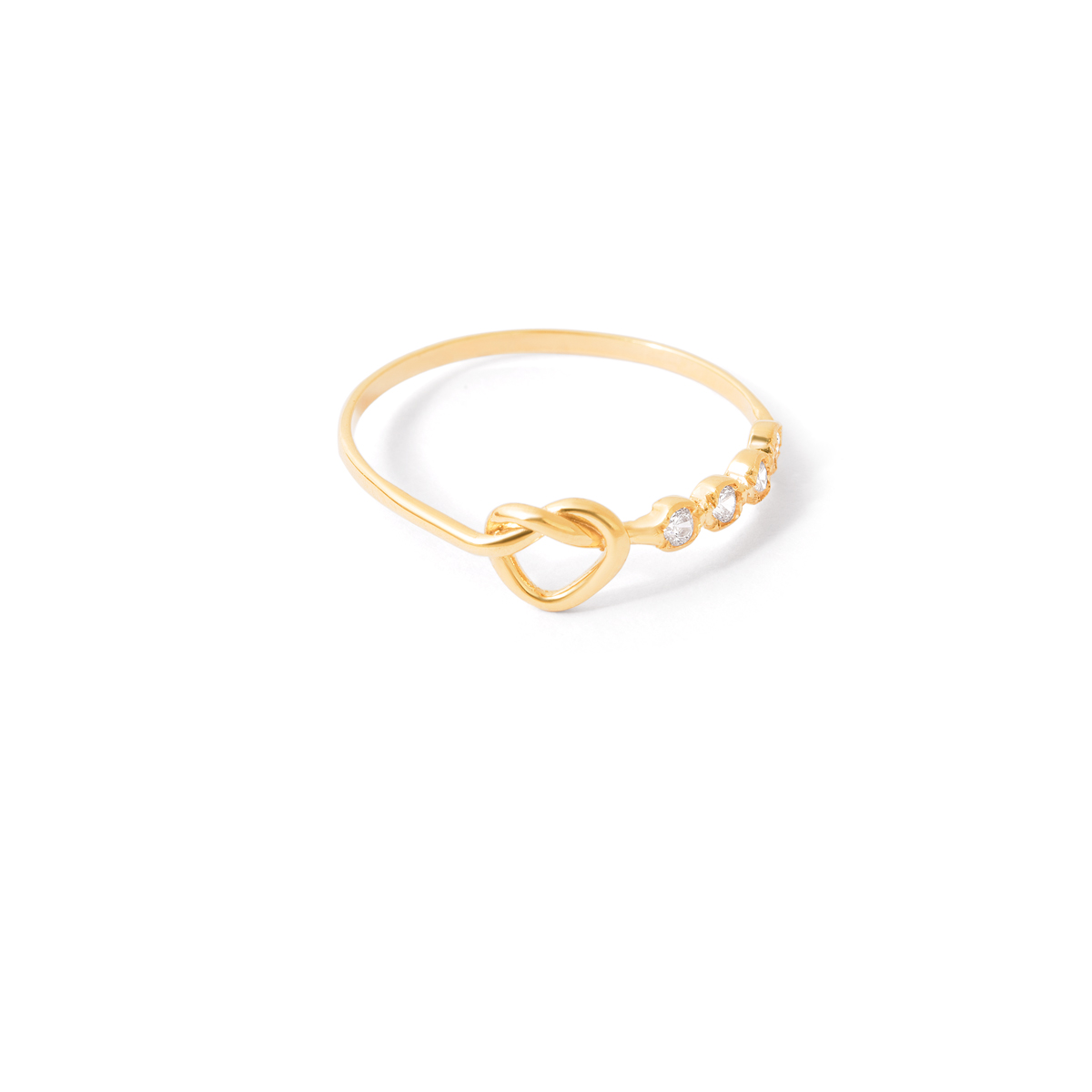 Heart and infinity gold ring g