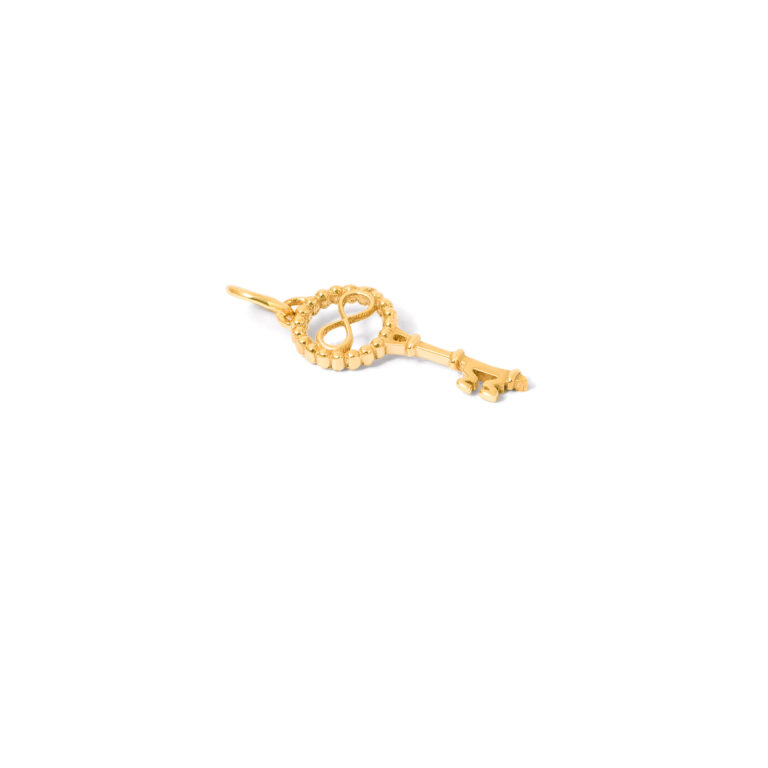 Infinity key gold pendant g