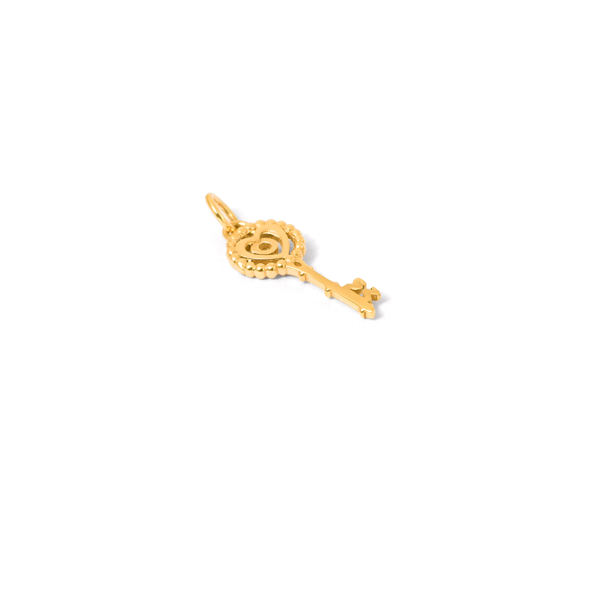 Key and heart gold pendant g