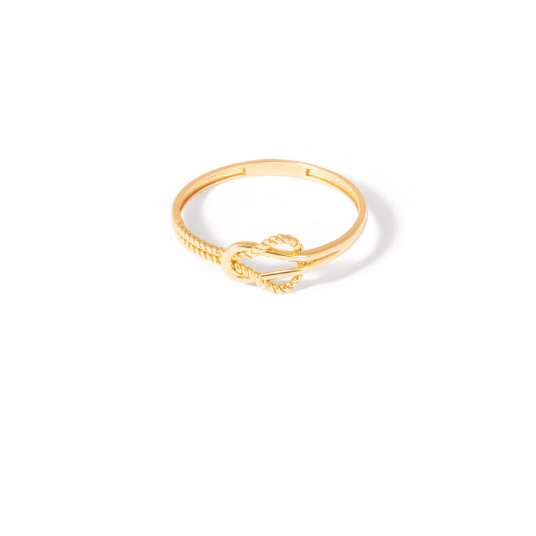 Knotted gold ring g