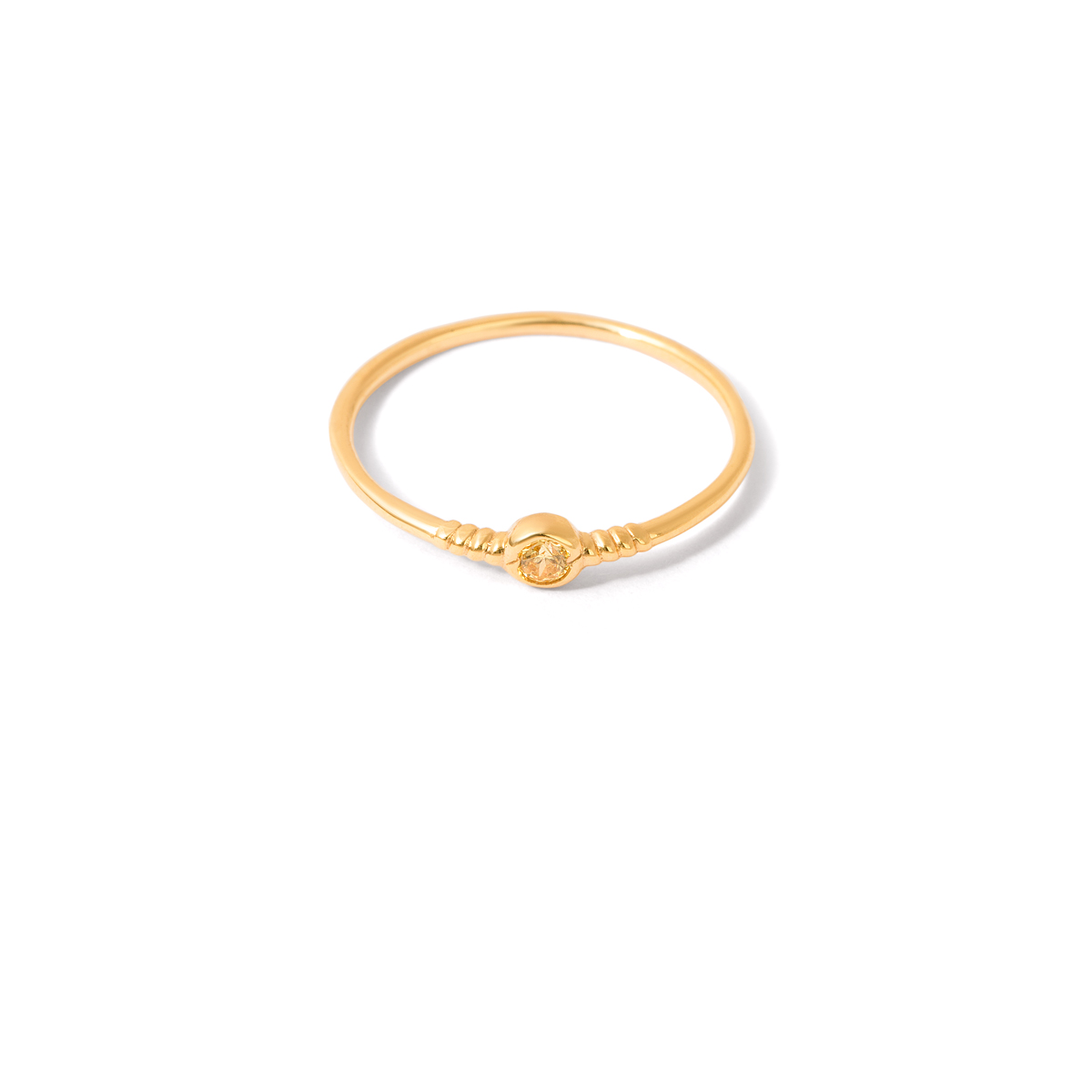 Luna gold single gem ring g