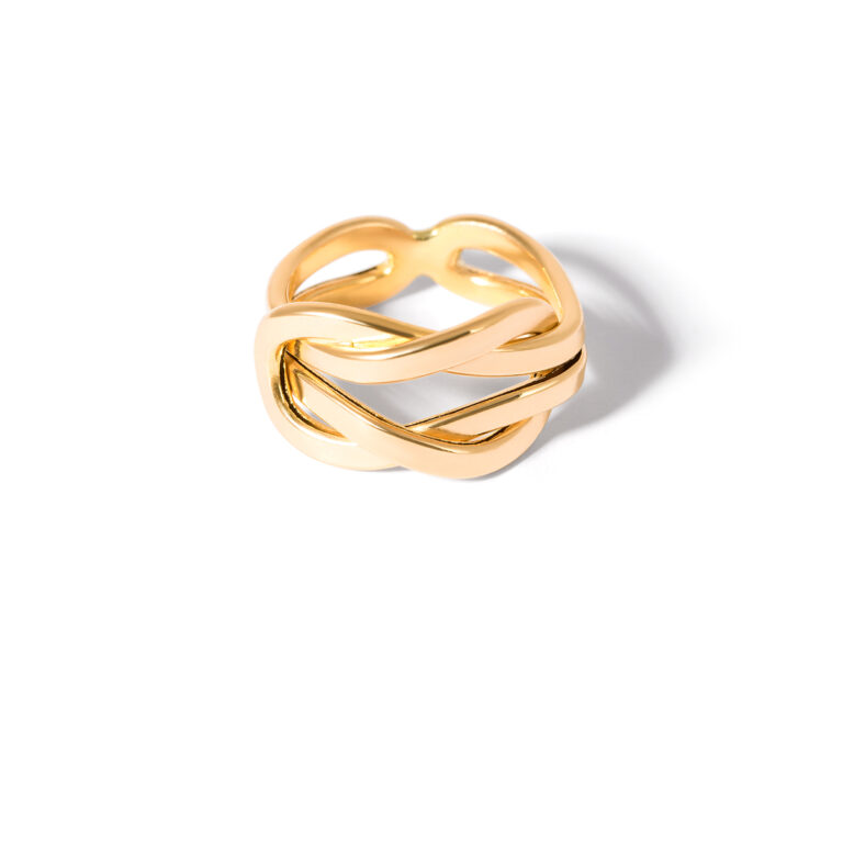 Two knot gold ring g