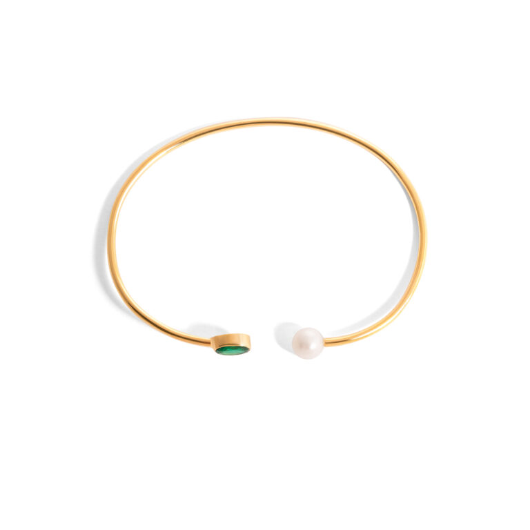 النگو طلا بیضی مروارید - تصویر 3