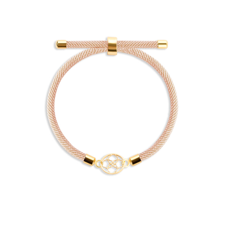 دستبند طلا بافت گل اسلیمی - تصویر 3