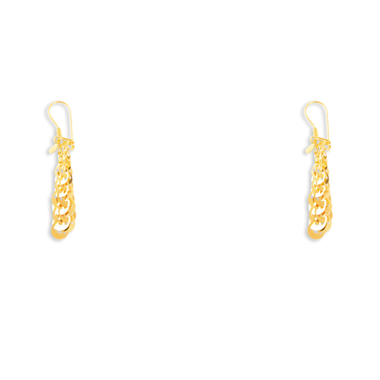 گوشواره طلا عصایی پولکی