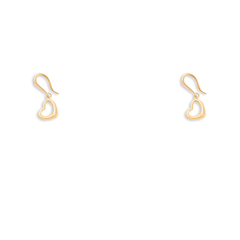 گوشواره طلا عصایی قلب سانوا